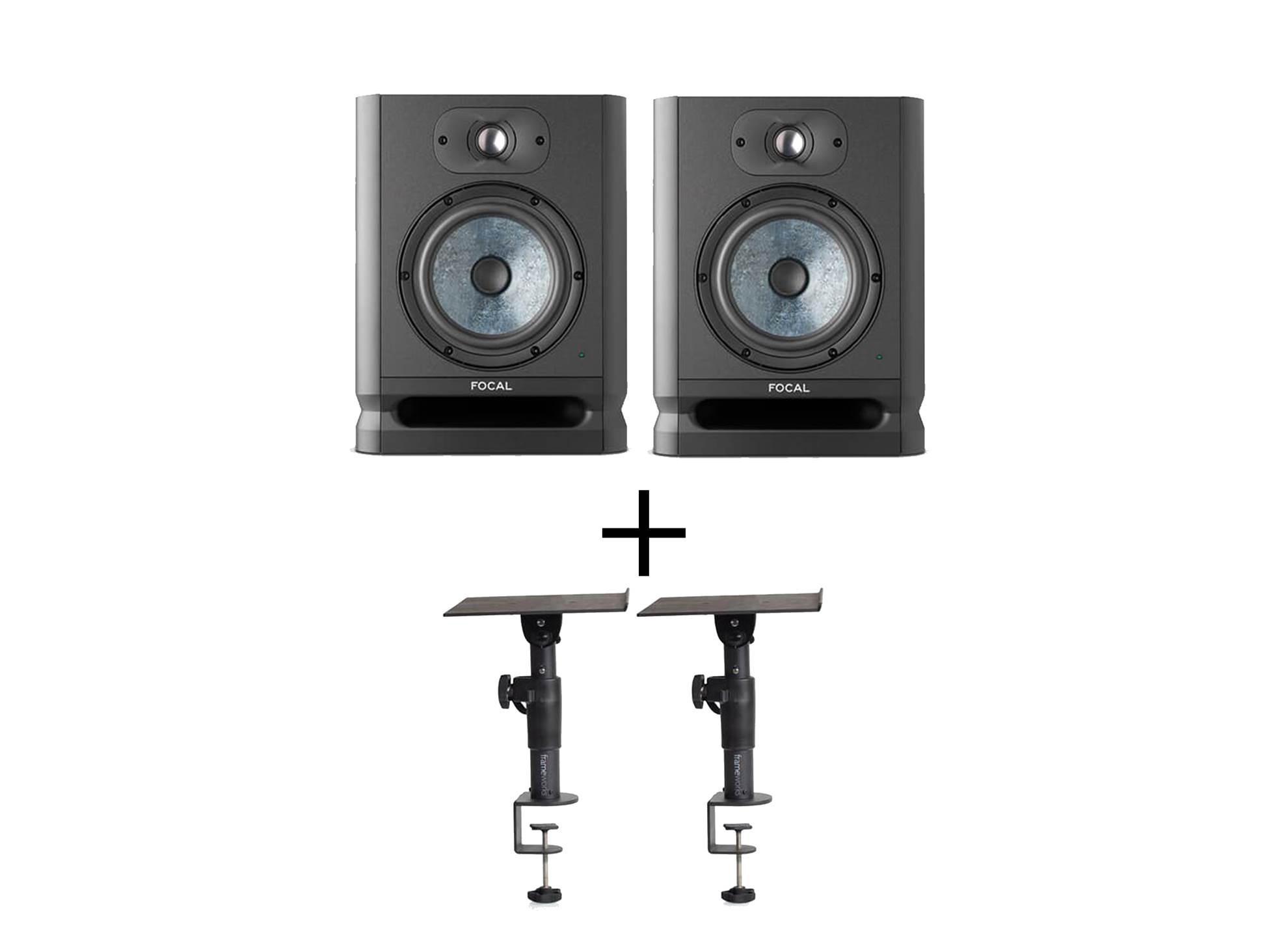 Paket Alpha 65 Evo + Gator Frameworks Clamp-On Studio Monitor Stand